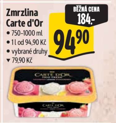 Zmrzlina Carte d’Or