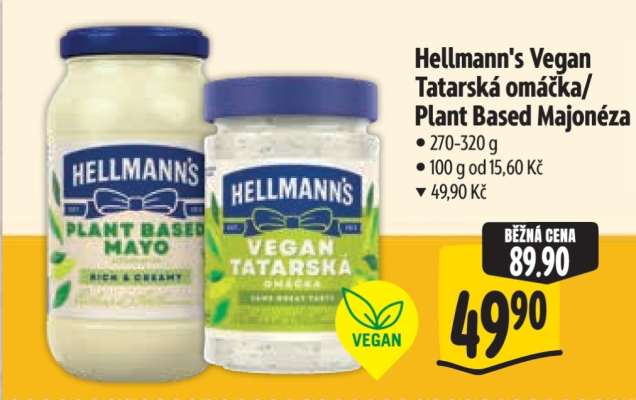Hellmann's Vegan Tatarská omáčka/Plant Based Majonéza