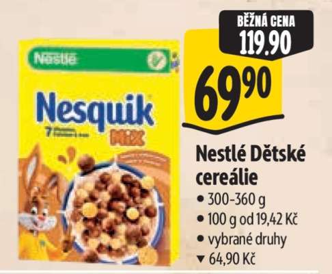 Nestlé Dětské cereálie