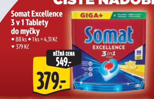 Somat Excellence 3 v 1 Tablety do myčky