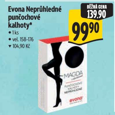 Evona Neprůhledné punčochové kalhoty