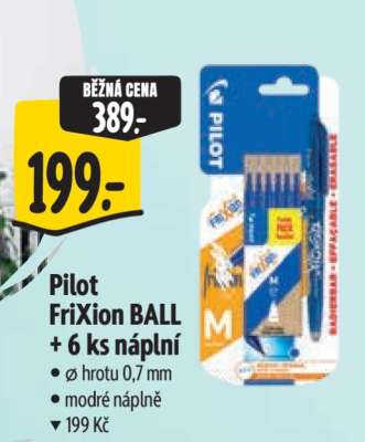 PILOT FriXion BALL + 6 ks náplní