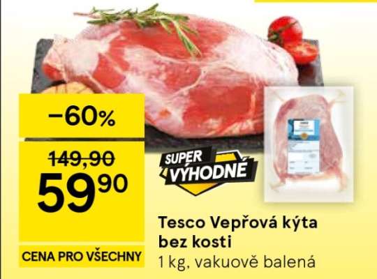 Tesco Vepřová kýta bez kosti