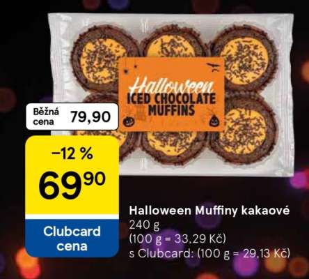 Halloween Muffiny kakaové