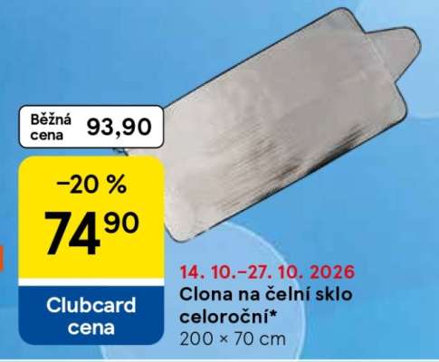 Clona na čelní sklo celoroční