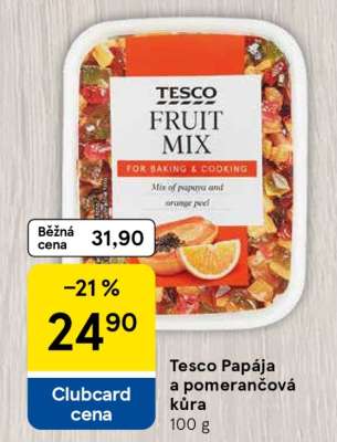 Tesco Papája a pomerančová kůra
