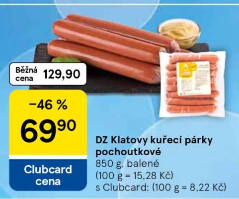 DZ Klatovy Kuřecí párky pochoutkové