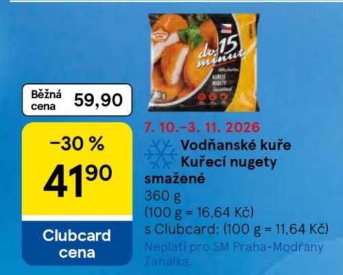 Vodňanské kuře Kuřecí nugety smažené