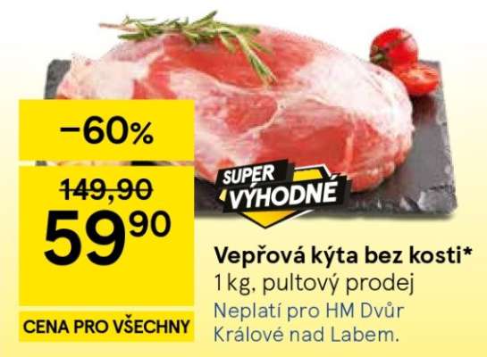 Vepřová kýta bez kosti