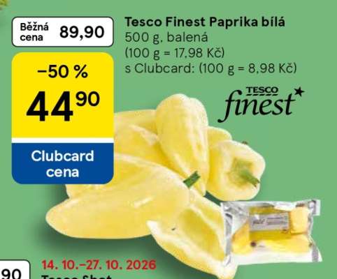 Tesco Finest paprika bílá