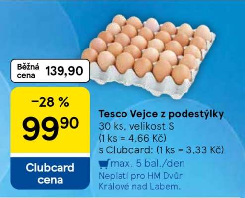 Tesco Vejce z podestýlky