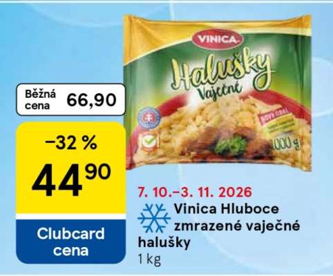 Vinica Hluboce zmrazené vaječné halušky