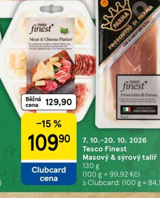 Tesco Finest Masový & sýrový talíř