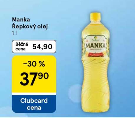 Manka Řepkový olej 1l