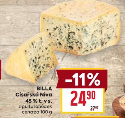 BILLA Císařská Niva 45% t. v s.