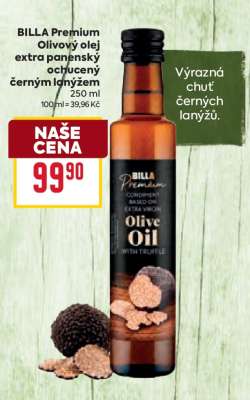 BILLA Premium Olivový olej extra panenský ochucený černým lanýžem