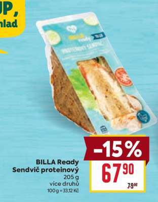 BILLA Ready Sendvič proteinový