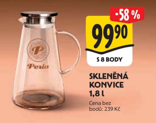 Skleněná konvice 1,8 l