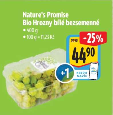Nature's Promise Bio Hrozny bílé bezsemenné