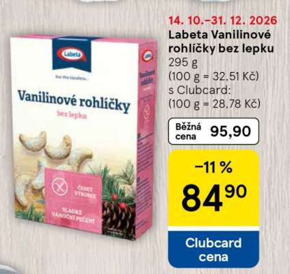 Labeta Vanilinové rohlíčky bez lepku