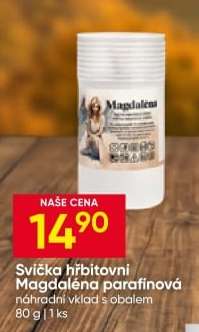 Svíčka hřbitovní Magdaléna parafínová