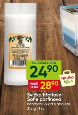 Svíčka hřbitovní Sofie parafínová