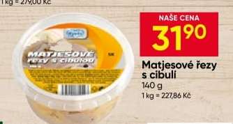 Matjesové řezy s cibulí