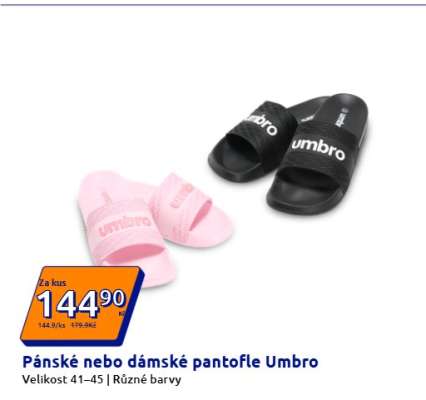 Pánské nebo dámské pantofle Umbro