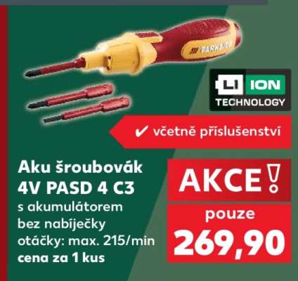 Aku šroubovák 4V PASD 4 C3
