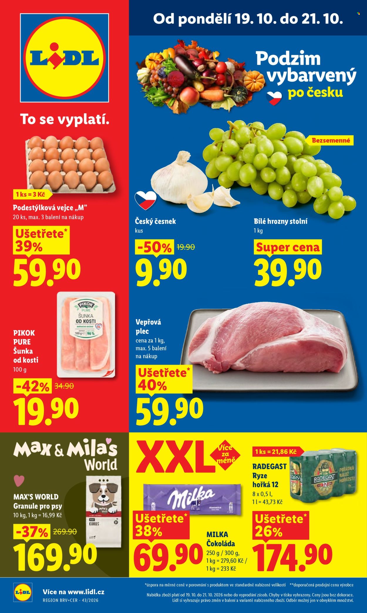 Leták Lidl - 19. 10. 2026 - 21. 10. 2026. Strana 1