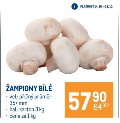 Žampiony bílé