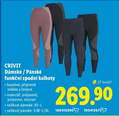 CRIVIT Dámské / Pánské funkční spodní kalhoty