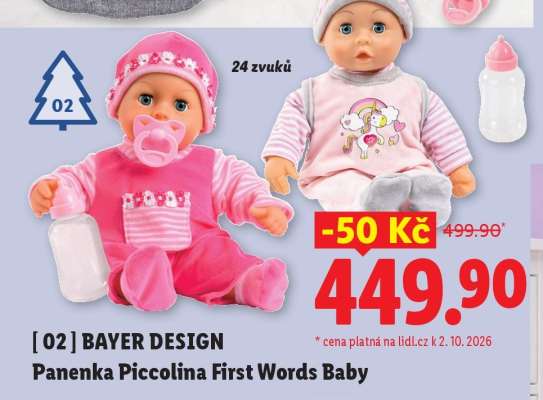 BAYER DESIGN Panenka Piccolina First Words Baby