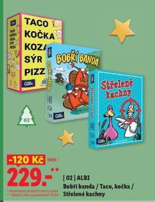 ALBI Bobří banda / Taco, kočka / Střelené kachny