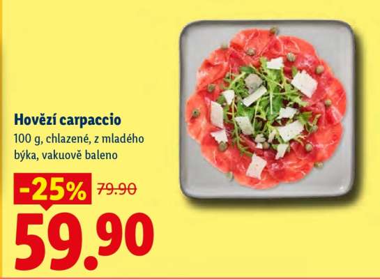 Hovězí carpaccio