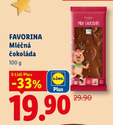 FAVORINA MLÉČNÁ ČOKOLÁDA