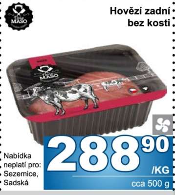 Hovězí zadní bez kosti
