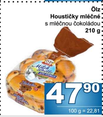 Ölz Houstičky mléčné s mléčnou čokoládou