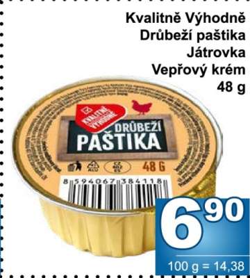 Kvalitně Výhodně Drůbeží paštika