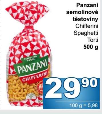 Panzani semolinové těstoviny