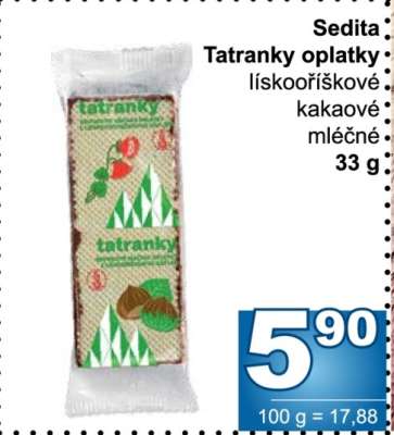 Sedita Tatranky oplatky