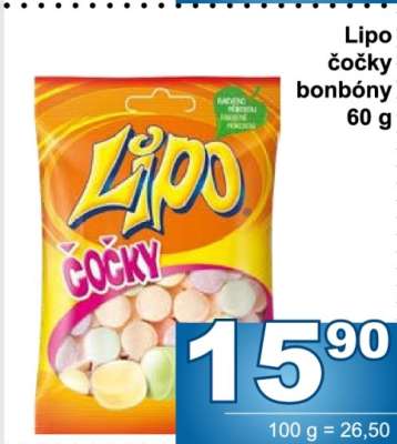 Lipo čočky bonbóny 60 g