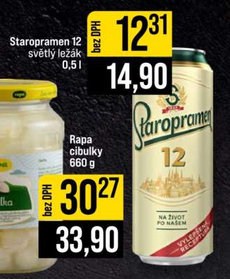 STAROPRAMEN 12 světlý ležák 0,5 l