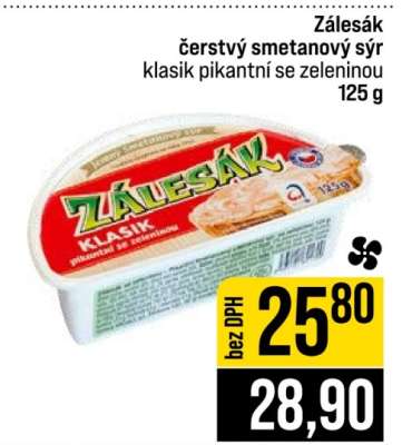 Zálesák čerstvý smetanový sýr