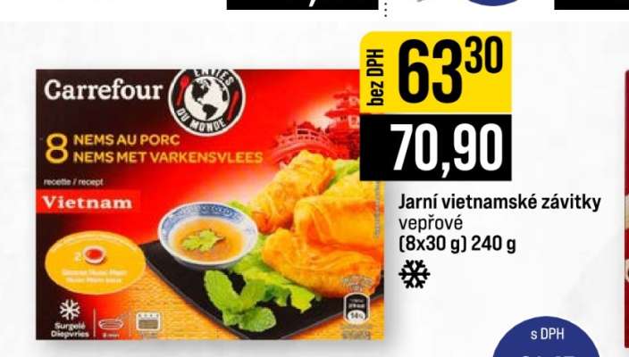 Jarní vietnamské závitky vepřové (8x30 g) 240 g