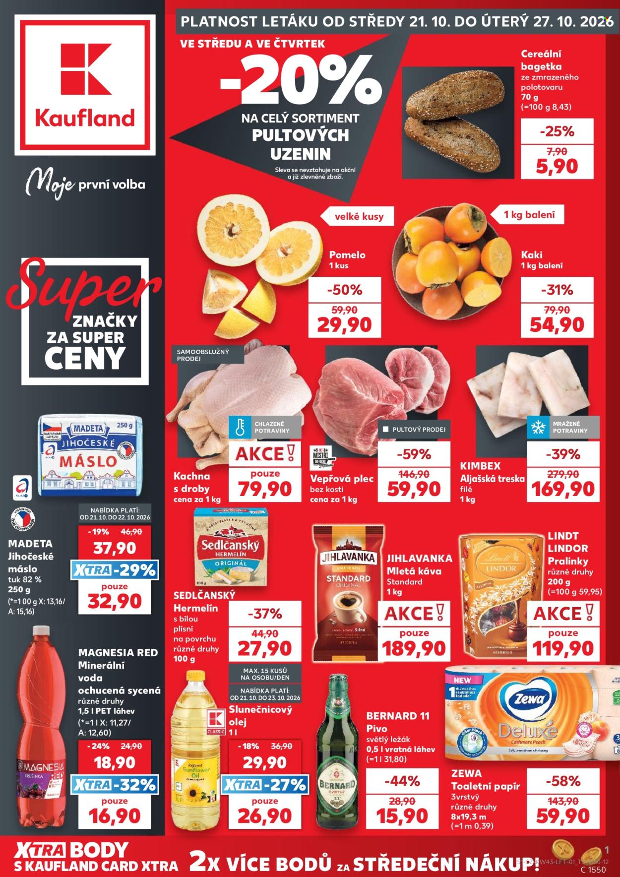Leták Kaufland - 21. 10. 2026 - 27. 10. 2026. Strana 1