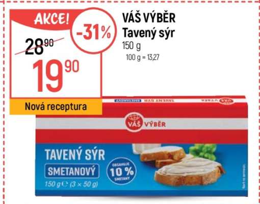 Váš výběr Tavený sýr