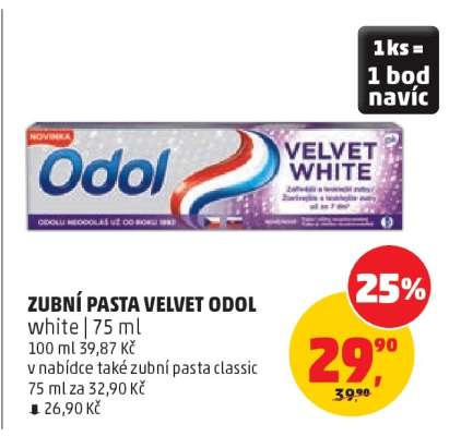 ZUBNÍ PASTA VELVET ODOL