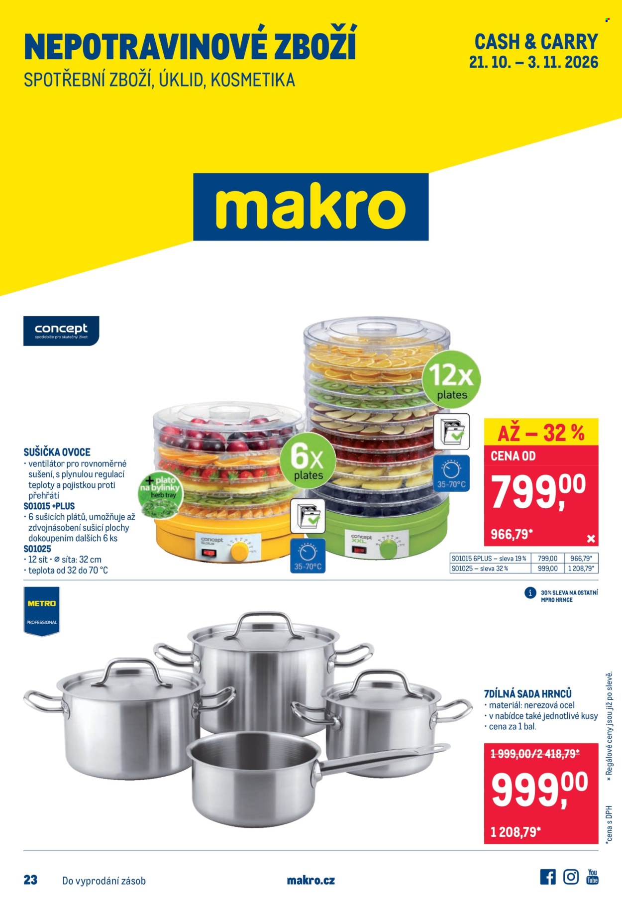 Leták MAKRO - 21. 10. 2026 - 3. 11. 2026. Strana 1