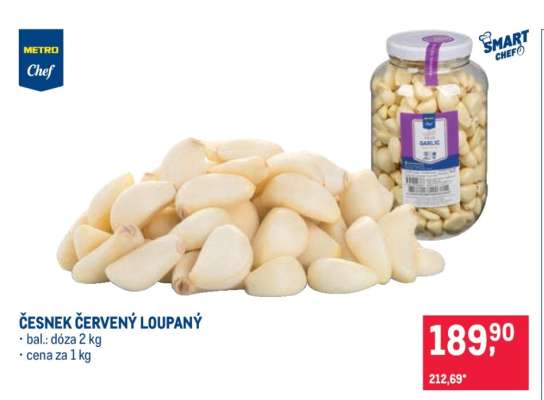 Česnek červený loupaný